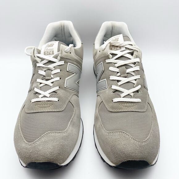 New Balance Mens Classics 574 Core Sneaker US 17D EU 52 Grey White Athletic EUC - Picture 6 of 14